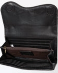 Clutch Beautifully Hand Tooled Genuine Leather women bag western handbag purse