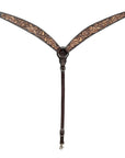 BAR H EQUINE Western Handtooled Leather Horse Headstall & Breast Collar Set