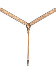 BAR H EQUINE Western Handtooled Leather Horse Headstall & Breast Collar Set