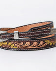 American Darling Hand tooled Hatband Genuine American Leather Western Adjustable Unisex