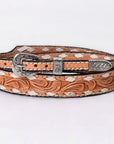 American Darling Hand tooled Hatband Genuine American Leather Western Adjustable Unisex
