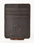 BAR H EQUINE Hand-Tooled Genuine Leather Money Clip Wallet Floral Carved | Western Style Card & Cash Holder