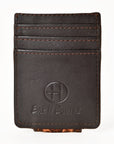 BAR H EQUINE Hand-Tooled Genuine Leather Money Clip Wallet Floral Carved | Western Style Card & Cash Holder