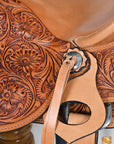 Hilason Western Horse Saddle Wade Ranch Roping American Leather Tan