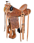 Hilason Western Horse Saddle Wade Ranch Roping American Leather Tan