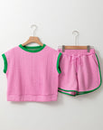 Lina Trim Cable Textured Shorts