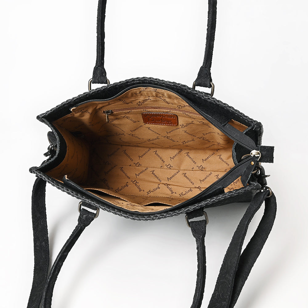 American Darling Western Leather Tote Bag – Premium Handcrafted Genuine Damascus Leather, Spacious &amp; Durable Everyday Carry