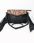 American Darling Clutch Hand Tooled Crocodile Embossed Genuine Leather Women Bag Western Handbag Purse
