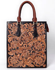 American Darling Hand Tooled Genuine Leather Tote Bag