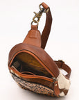 American Darling Hand Curved & Hair On Genuine Leather Sling Bag