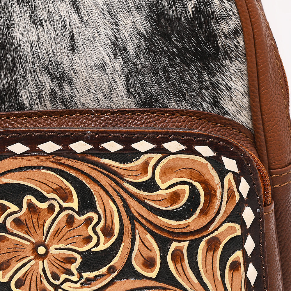American Darling Hand Curved &amp; Hair On Genuine Leather Sling Bag