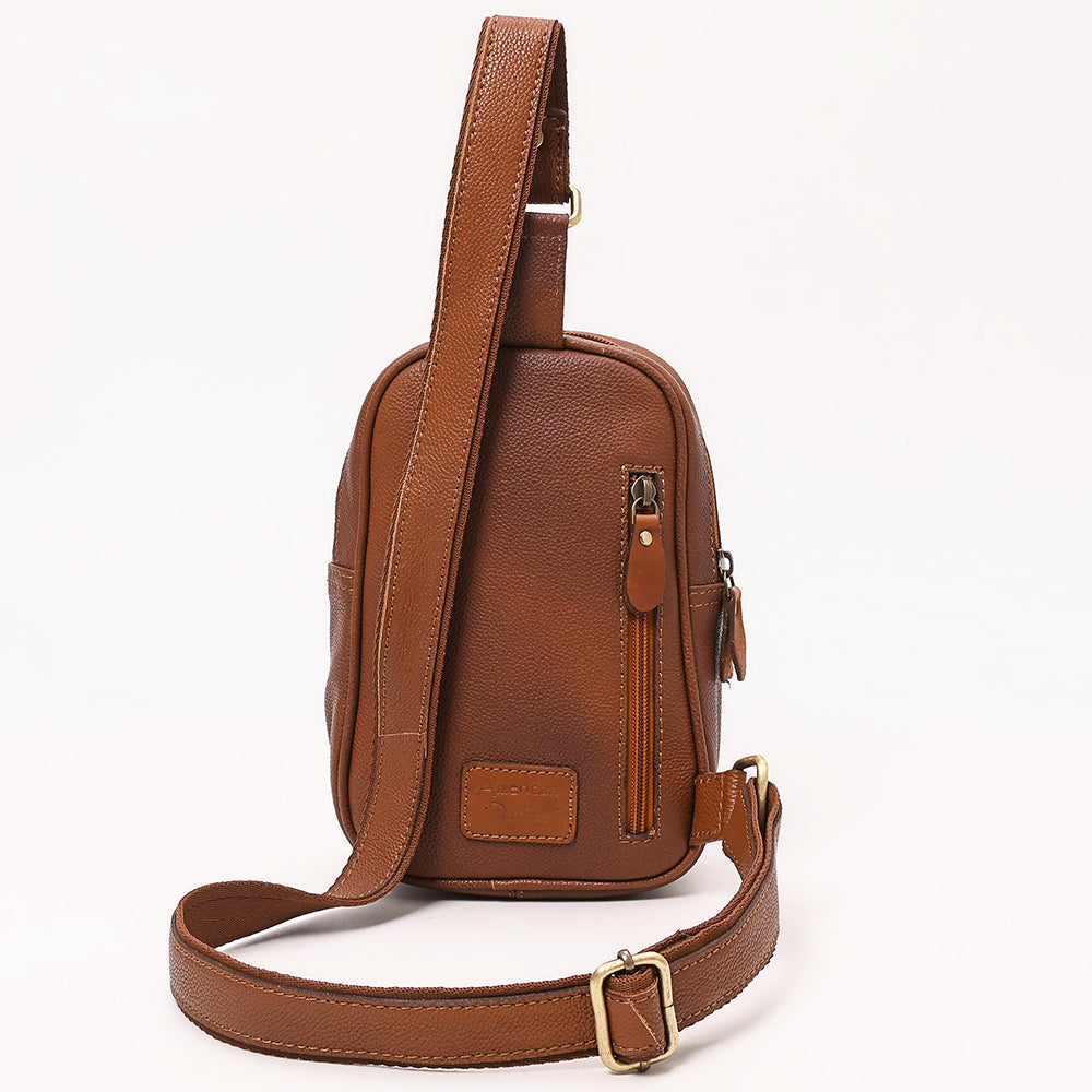 American Darling Hand Curved &amp; Hair On Genuine Leather Sling Bag