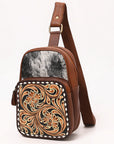 American Darling Hand Curved & Hair On Genuine Leather Sling Bag