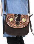 American Darling Cross Body Hand Tooled Suede Genuine Western Leather Women Bag Western Handbag Purse