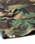 Camo Surplus Overshirt In Soft Cotton Garment Washed