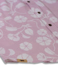 Tropical Pattern Short Sleeve Shirt Pink With Breathable Quick Dry Travel Fabric