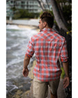 Red Sunset Expansive Plaid Western Shirt With Superior Breathable Quick Dry Fabric