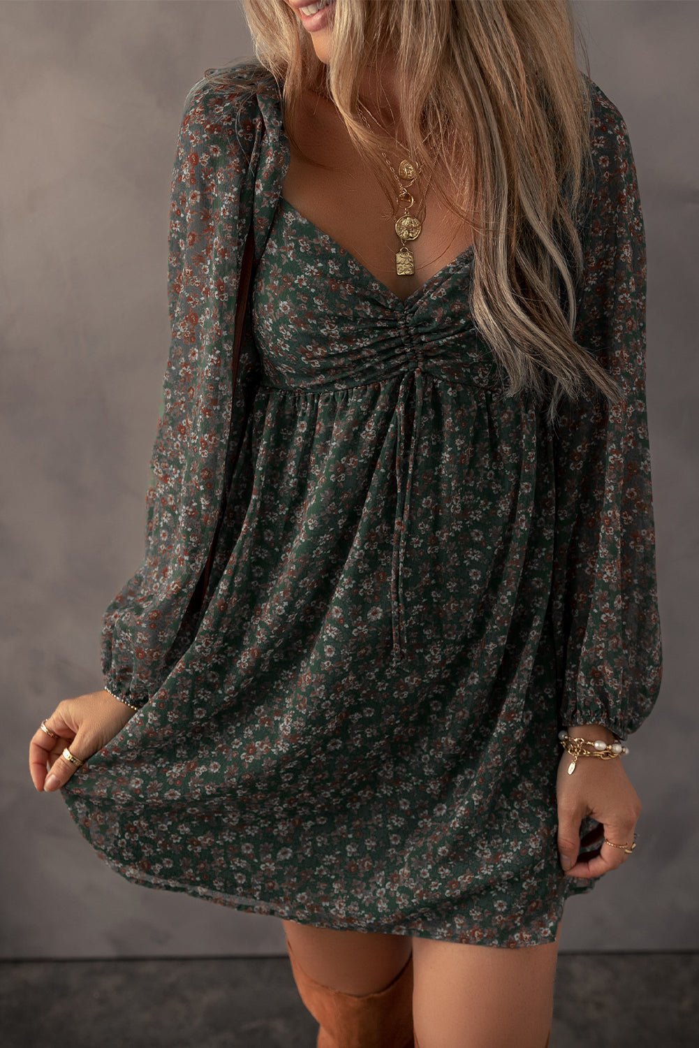 Armani Shirred Back Mini Dress