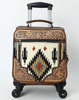 American Darling Travel Case Beautifully Hand Tooled  Saddle Blanket Genuine Leather women bag western handbag purse