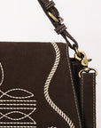 ADBGA670B Crossbody Genuine Western Suede Leather women bag