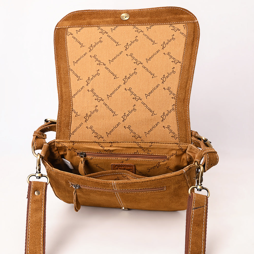 ADBGA670C Crossbody Genuine Western Suede Leather women bag