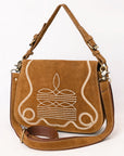 ADBGA670C Crossbody Genuine Western Suede Leather women bag