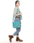 ADBGA670D Crossbody Genuine Western Suede Leather women bag