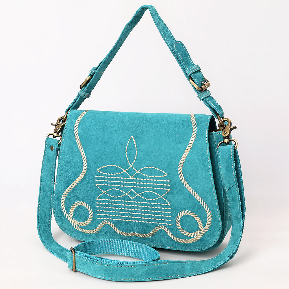 ADBGA670D Crossbody Genuine Western Suede Leather women bag