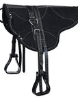 Hilason Natural Horsemanship Leather Bareback Treeless Saddle Pad Black