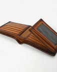 OHLAY Rodeo Genuine Leather Western Bifold Wallet For Men Brown