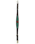 Bar H Equine American Leather Horse Saddle Tack One Ear Headstall | Breast Collar | Browband Headstall | Wither Strap | Tack Set for Horses Botanic Chiseled Collection