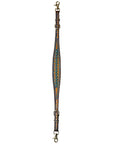 Bar H Equine American Leather Horse Saddle Tack One Ear Headstall | Breast Collar | Browband Headstall | Wither Strap | Tack Set for Horses Turquoise Symmetry Collection