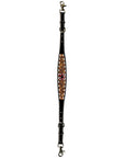 Bar H Equine American Leather Horse Saddle Tack One Ear Headstall | Breast Collar | Browband Headstall | Wither Strap | Tack Set for Horses Tropical Chaya Collection