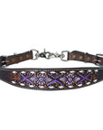 Bar H Equine Genuine Western American Leather Horse Premium Headstall & Breast Collar Set