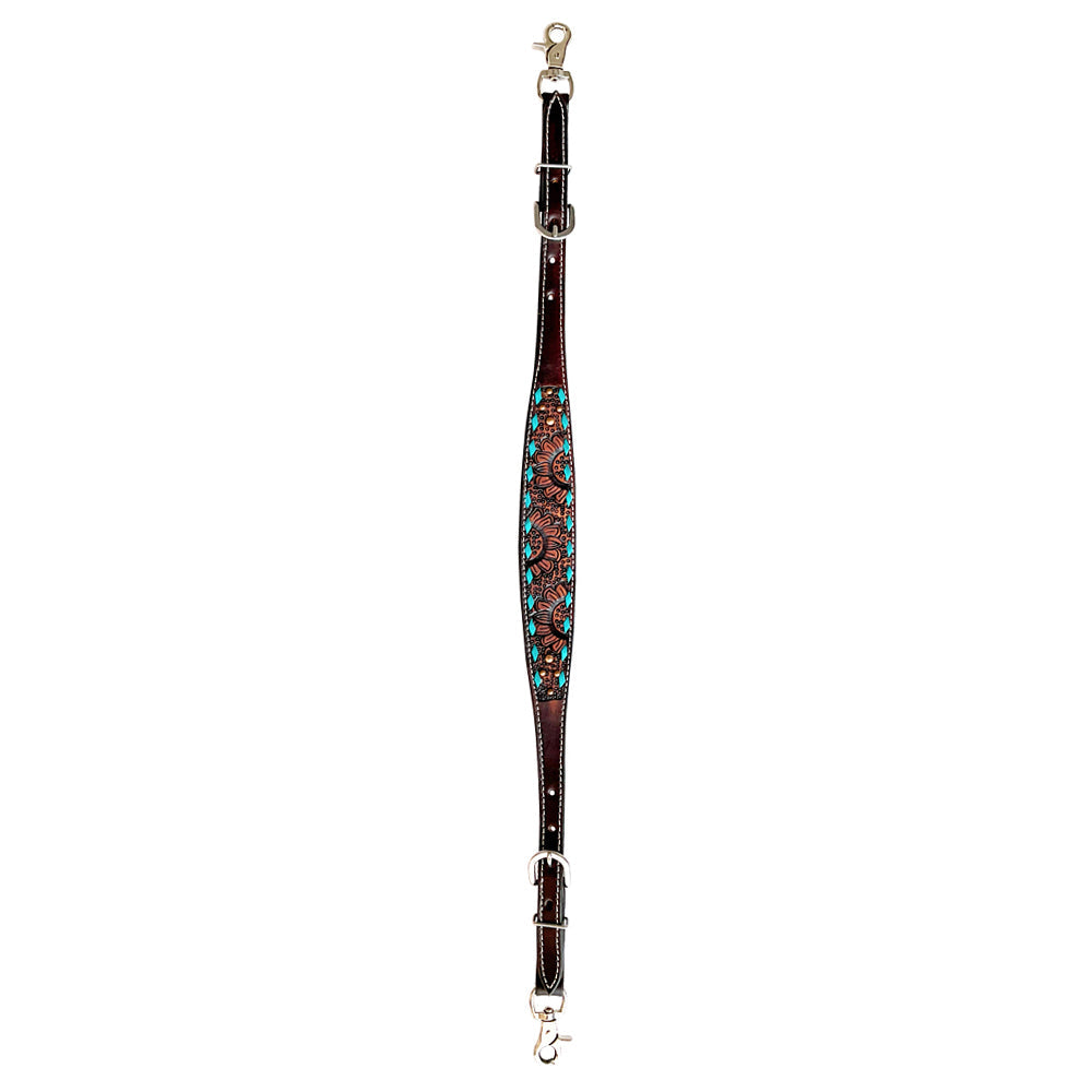 Bar H Equine Genuine Western American Leather Horse Premium Headstall &amp; Breast Collar Set