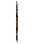 Bar H Equine Genuine Western American Leather Horse Premium Headstall & Breast Collar Set