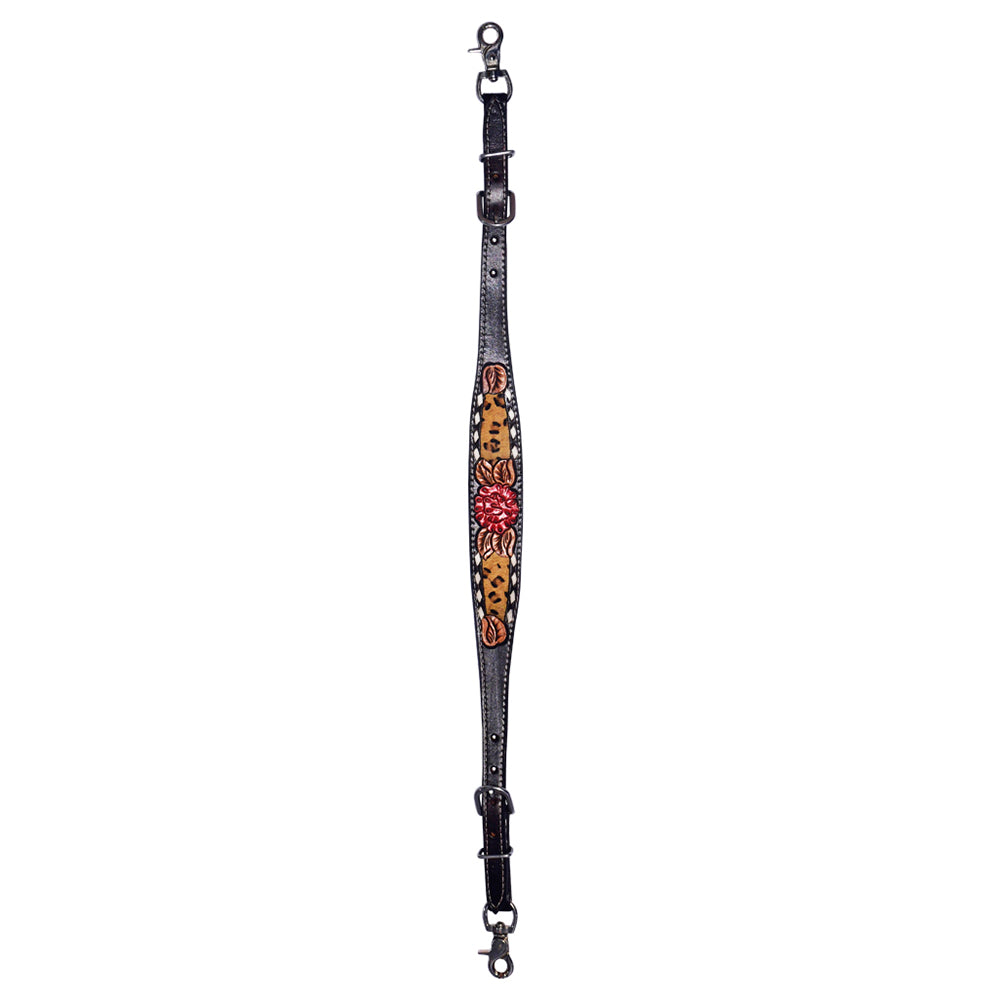 Bar H Equine Western Horse Floral Cheetah Print Genuine American Leather Tack Set
