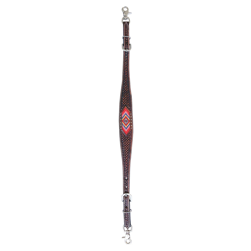 BAR H EQUINE Western Leather Horse Headstall &amp; Breast Collar &amp; Wither Strap