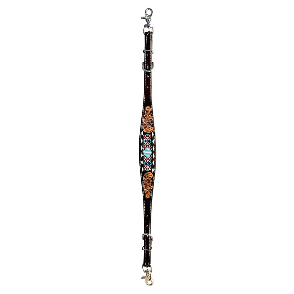 Bar H Equine Genuine Western American Leather Horse Premium Headstall &amp; Breast Collar Set