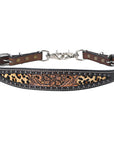 Bar H Equine American Leather Horse Saddle Tack One Ear Headstall | Breast Collar | Browband Headstall | Wither Strap | Tack Set BER249