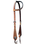Bar H Equine American Leather Horse Saddle Tack One Ear Headstall | Breast Collar | Browband Headstall | Wither Strap | Tack Set BER260