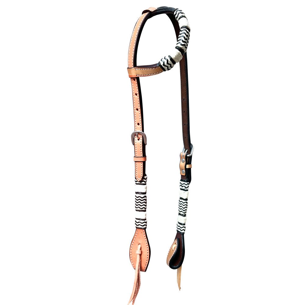 Bar H Equine Genuine Western American Leather Horse Premium Headstall &amp; Breast Collar Set