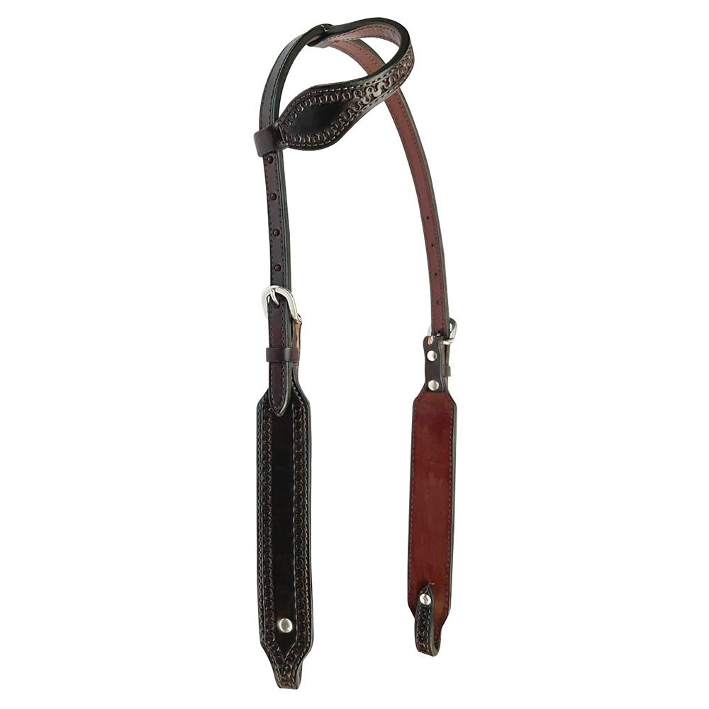 Bar H Equine Genuine Western American Leather Horse Premium Headstall &amp; Breast Collar Set