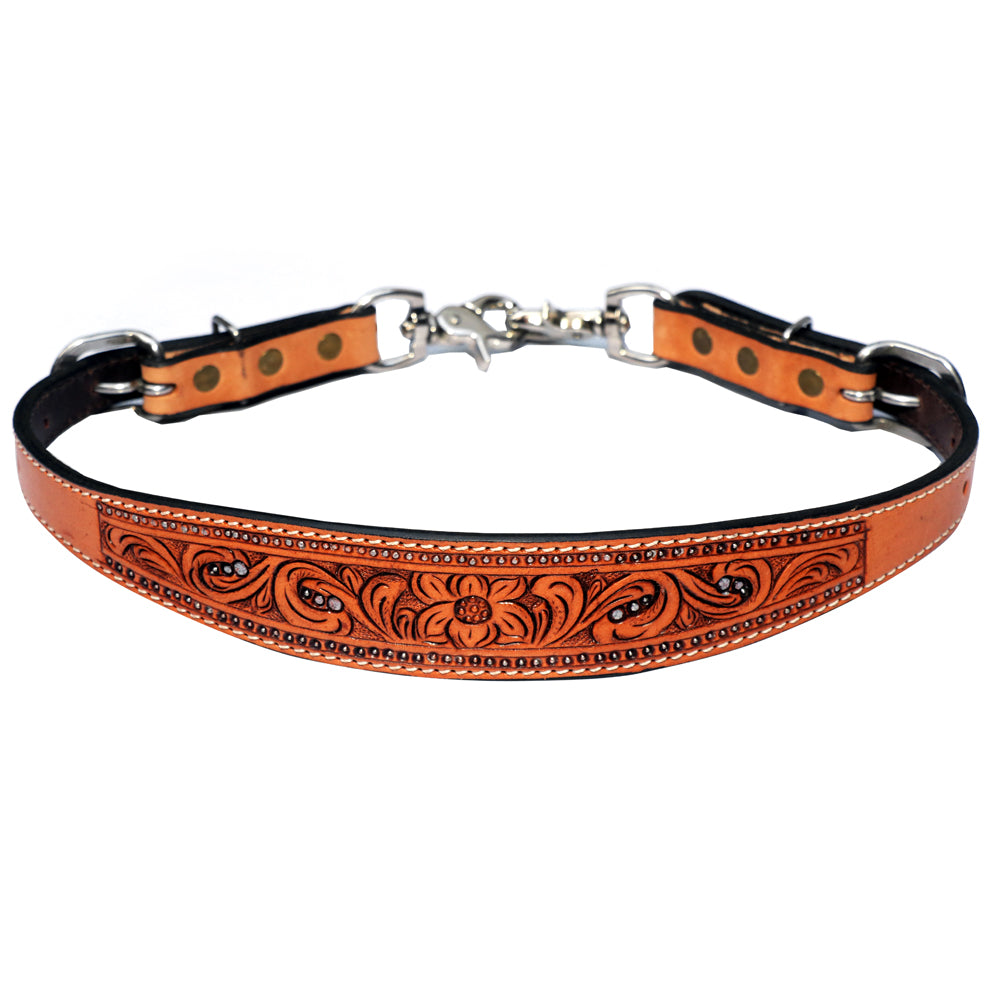 Bar H Equine Genuine Western American Leather Horse Premium Headstall &amp; Breast Collar Set