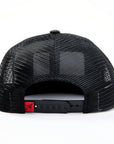 Rope Smart Western Style Mesh Flat Retro Trucker Fit Snapback Red Patch Cap