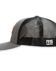 Rope Smart Western Style Mesh Flat Retro Trucker Fit Snapback Red Patch Cap