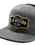 Rope Smart Western Style Mesh Flat Retro Trucker Fit Snapback Red Patch Cap