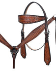 COMFYTACK Western Horse Barrel Racing American Leather Saddle Floral Carved & Tack Set Dark Brown