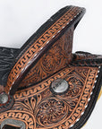 COMFYTACK Western Horse Barrel Racing Trail Pleasure American Leather Saddle With Tack Set Brown