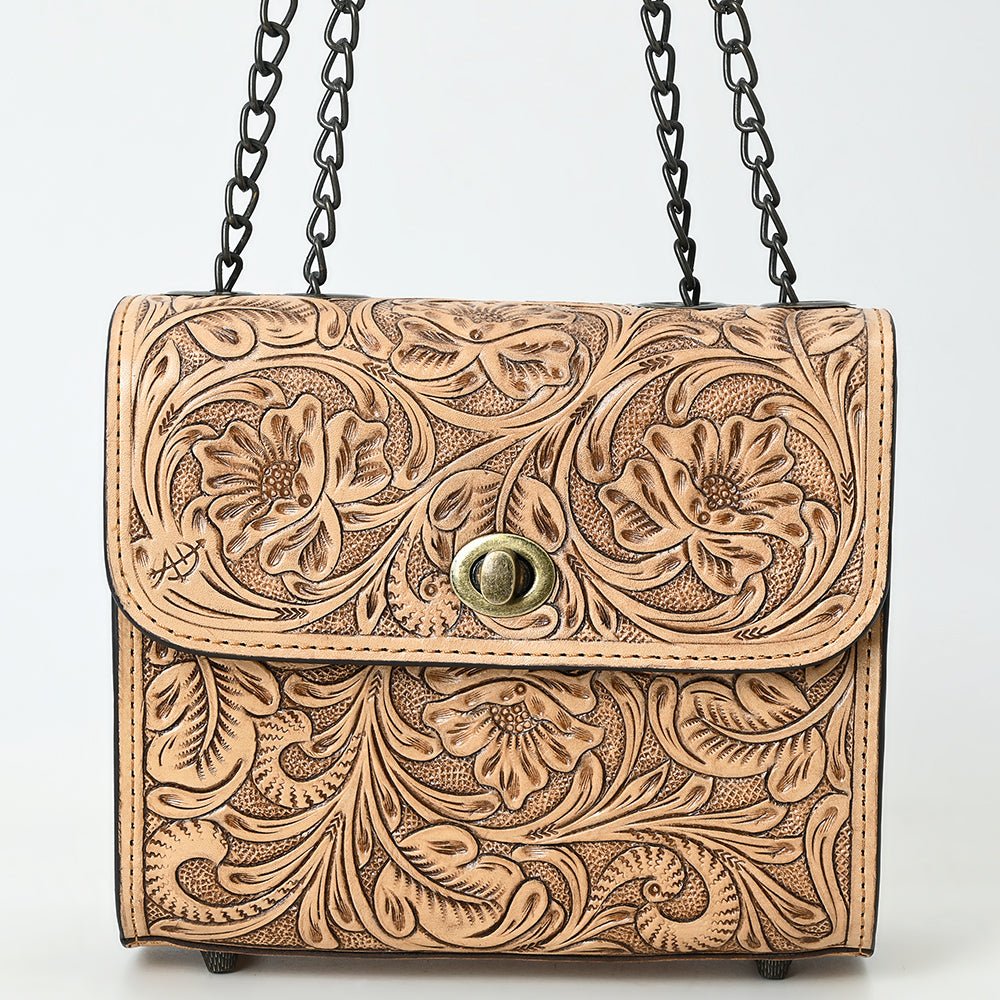 American Darling Small Crossbody Beautifully Hand Tooled  Genuine Leather women bag western handbag purse